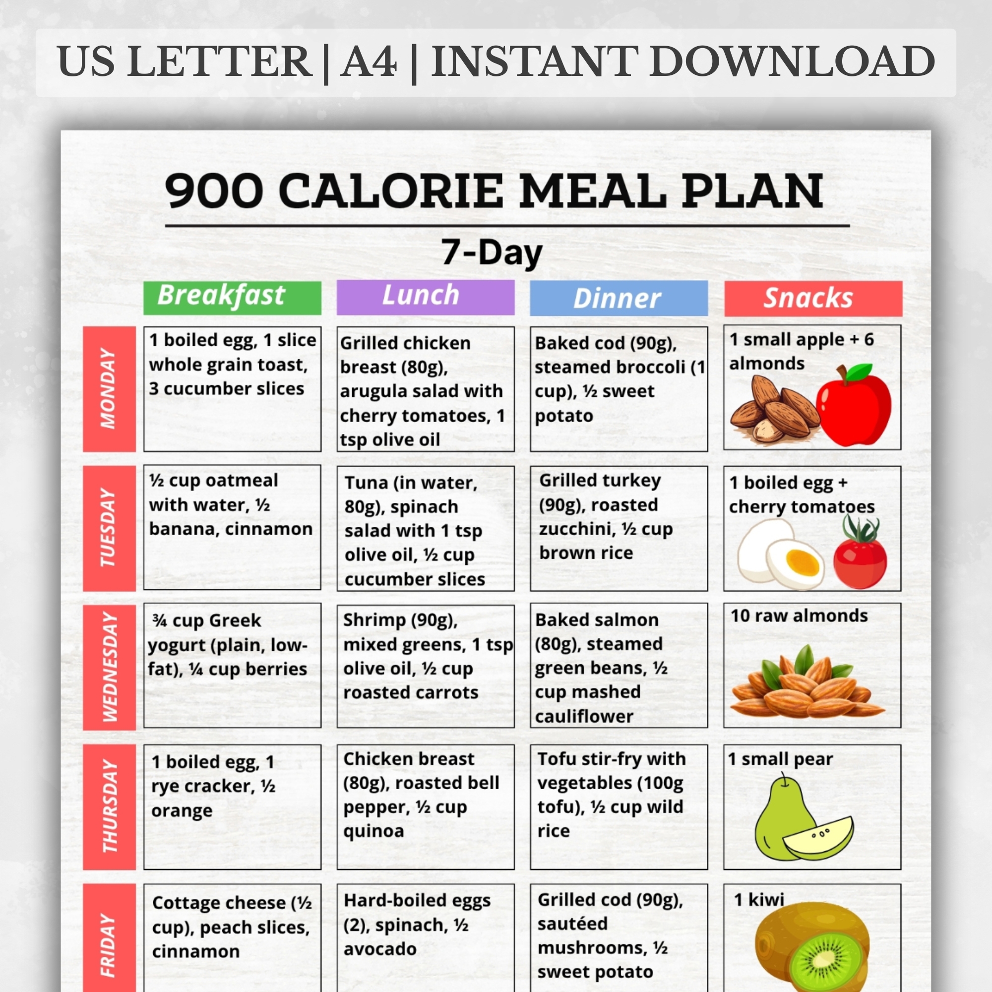 Digital Product – Nothing Will Be Shipped - 2025-07-02T191934.049 900 calorie meal plan, low calorie meal plan, 900 calorie diet, 7 day meal plan for weight loss, printable calorie meal plan, calorie deficit plan, 900 calories per day, daily meal plan PDF, portion control diet, weight loss meal plan printable