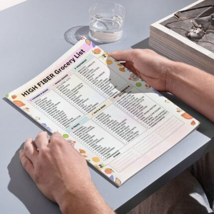Printable High Fiber Grocery List – Colorful Food Checklist for Fiber-Rich Diet