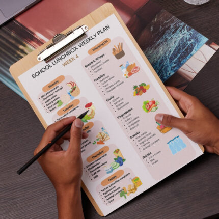 school lunchbox weekly plan week 2 chart