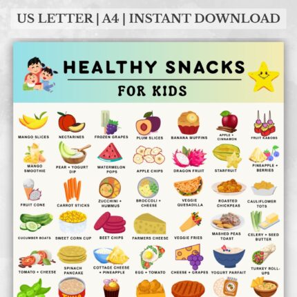 Healthy Snacks for Kids – 60+ Nutritious Snack Ideas Chart for Children